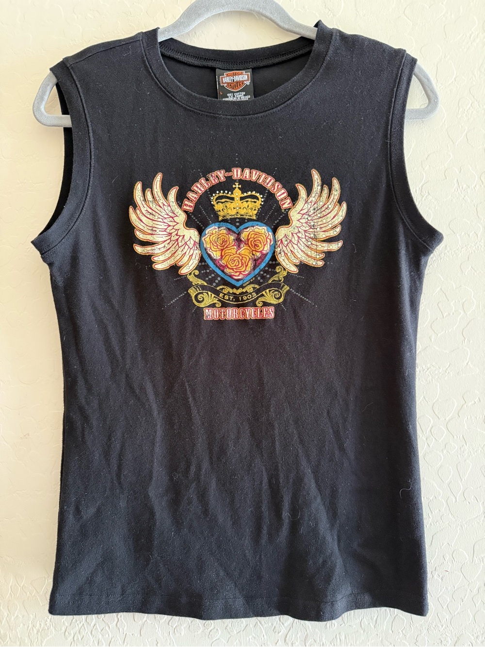 Harley Davidson, large, 100% cotton Tucson, AZ black tank top